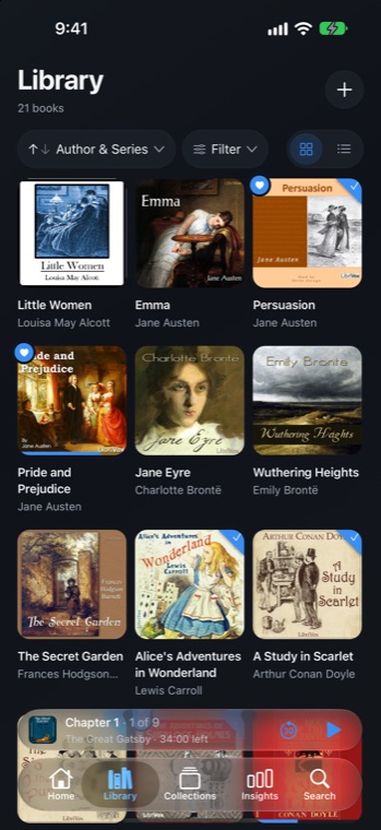 AudioNest's Library: 21 books with their covers